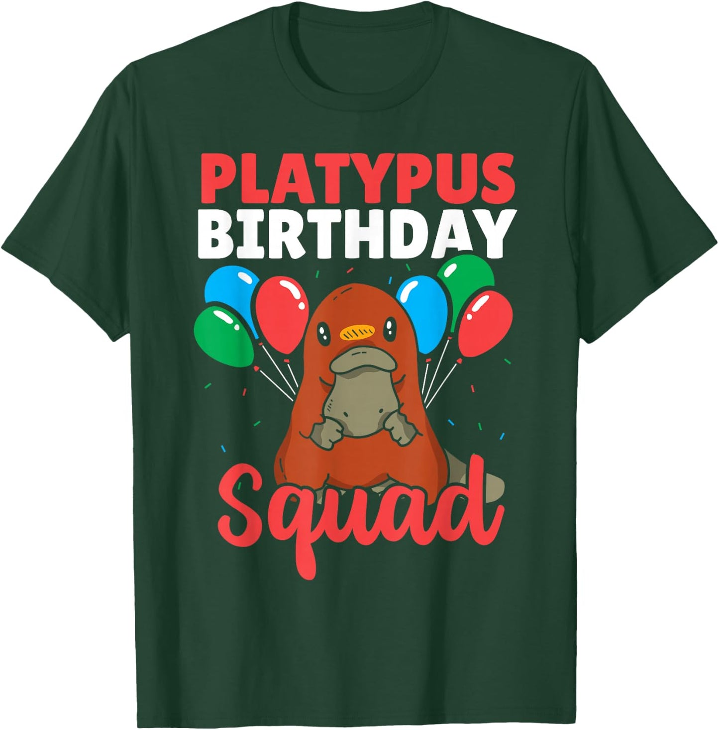 Platypus Birthday Squad - Kids Platypus Birthday T-Shirt - T-Shirt | Forest