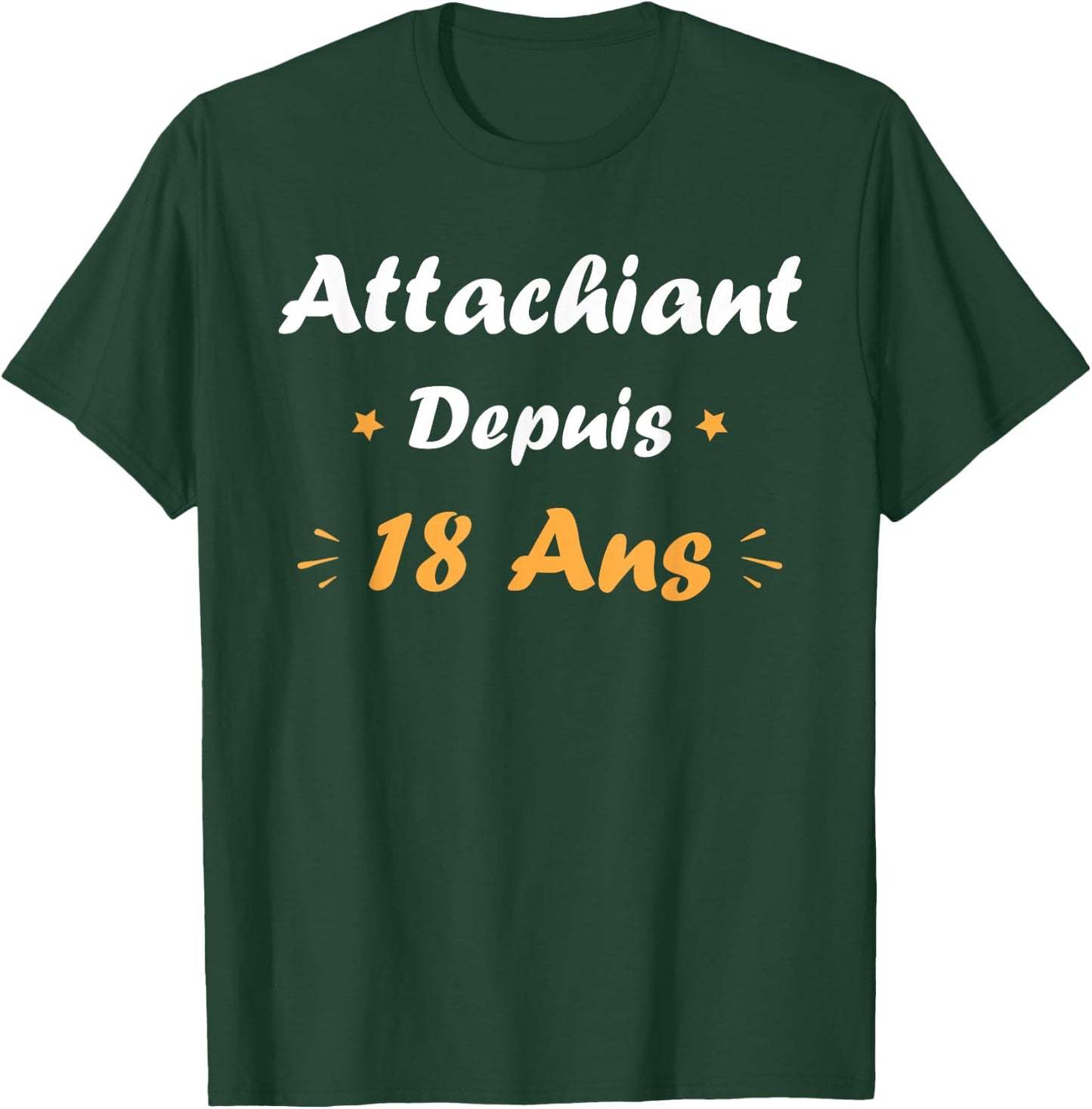 Attachiant 18 Years Boy Teen Humor Birthday 18 Years , Black T-Shirt - T-Shirt | Forest