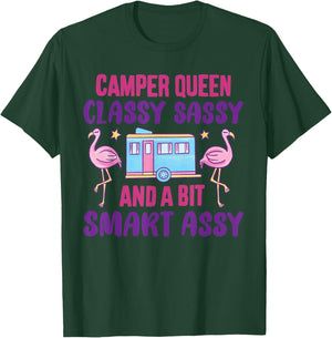 Funny Camping camper queen Classy Sassy T-Shirt - T-Shirt | Forest