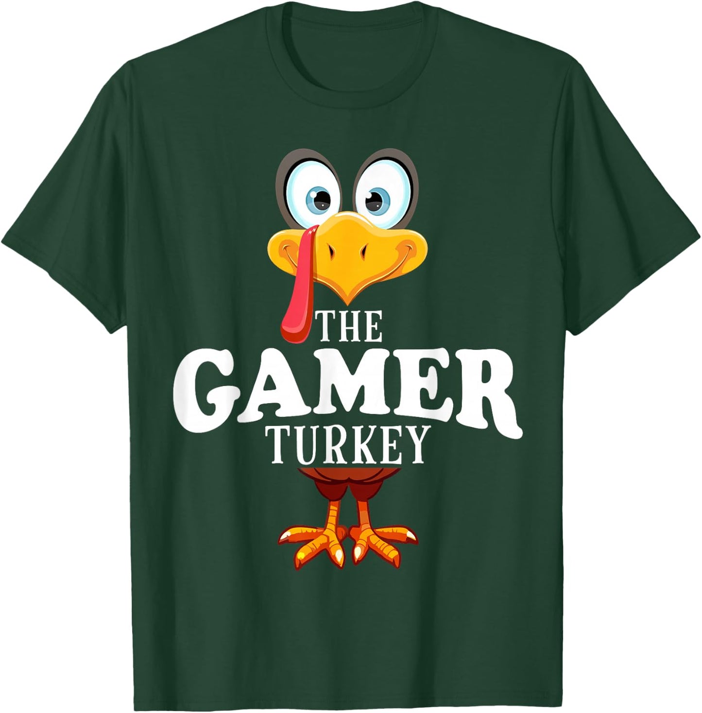 Thanksgiving The Gamer Turkey Pajama T-Shirt - T-Shirt | Forest