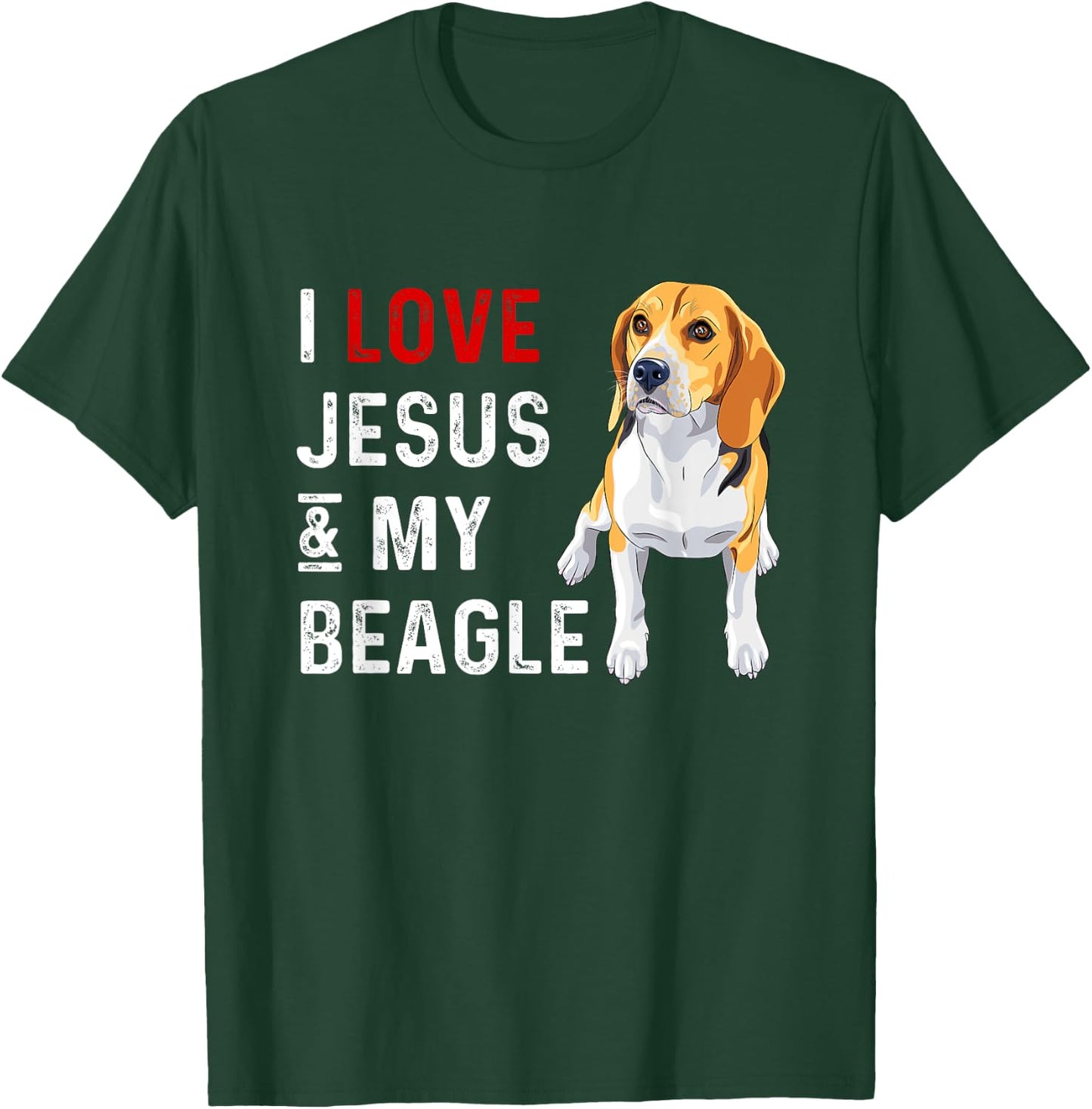 I Love Jesus And My Beagle T-Shirt - T-Shirt | Forest