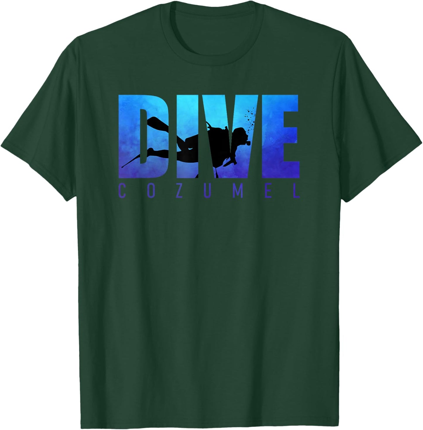 DIVE COZUMEL Scuba Diving Snorkeling Beach Lover Vacation T-Shirt - T-Shirt | Forest