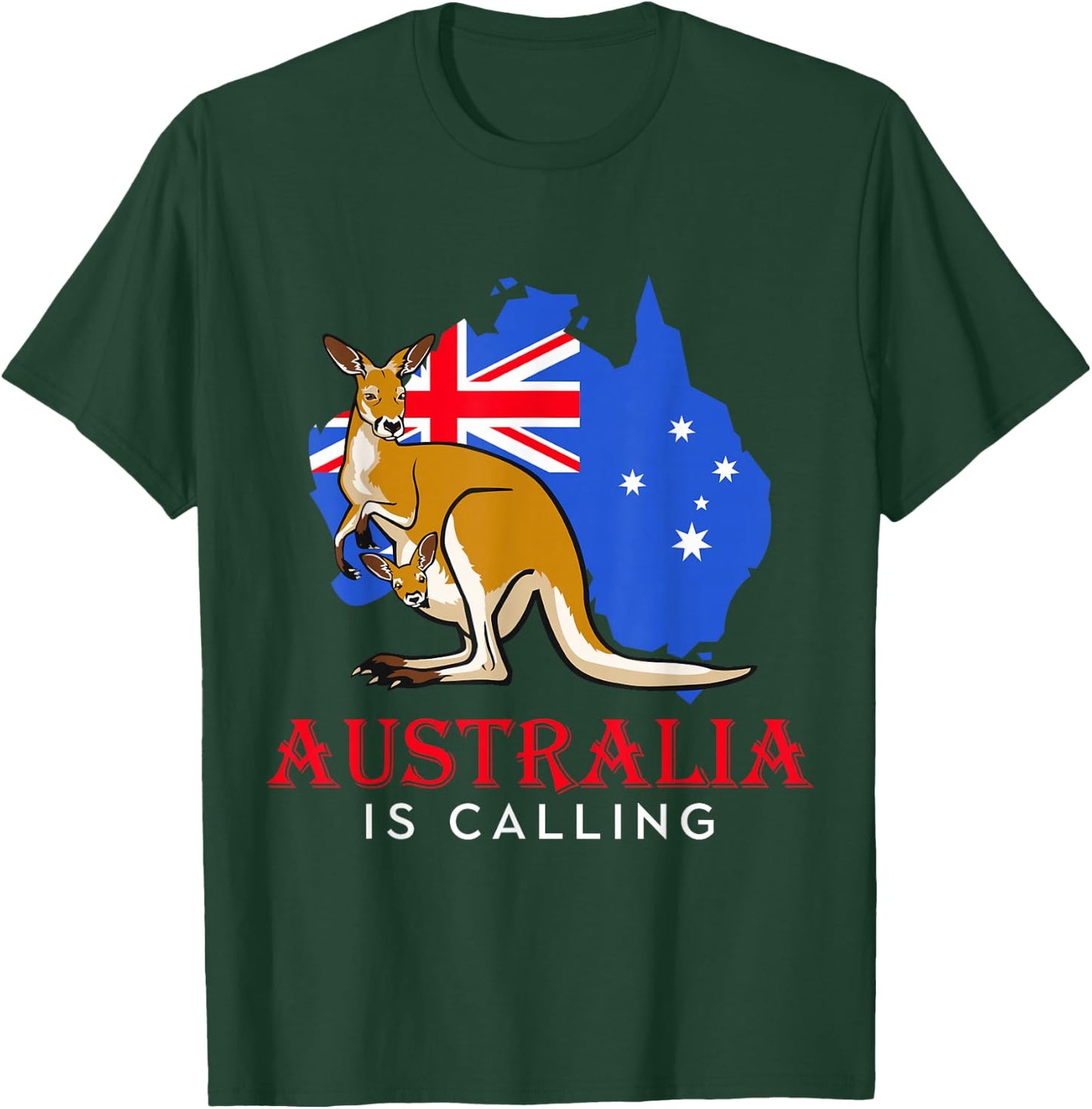Australien ruft süße Känguru-Outback-Kängurus T-Shirt - T-Shirt | Forest