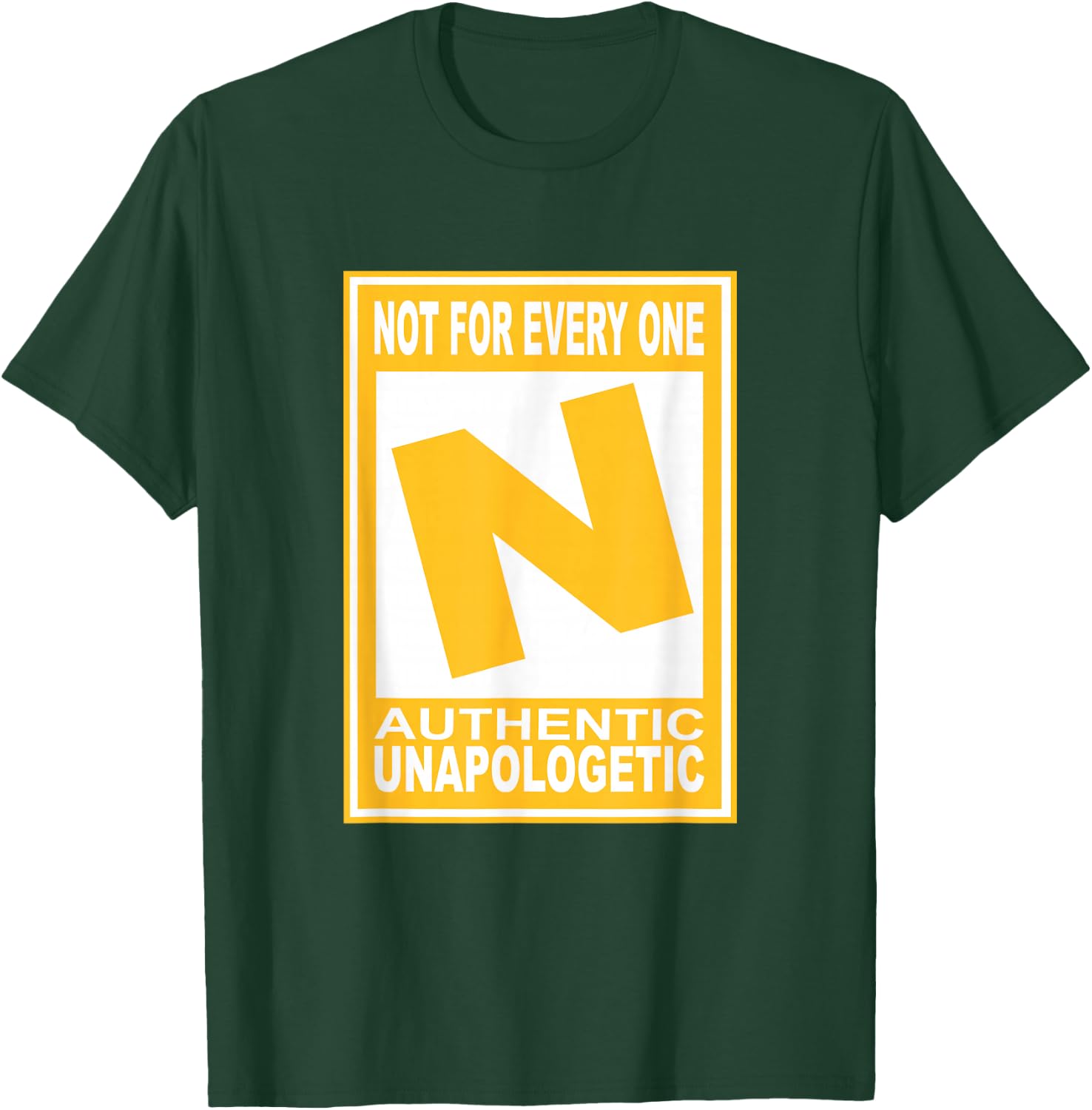University Varsity-Gold Not For Everyone Varsity-Gold T-Shirt - T-Shirt | Forest