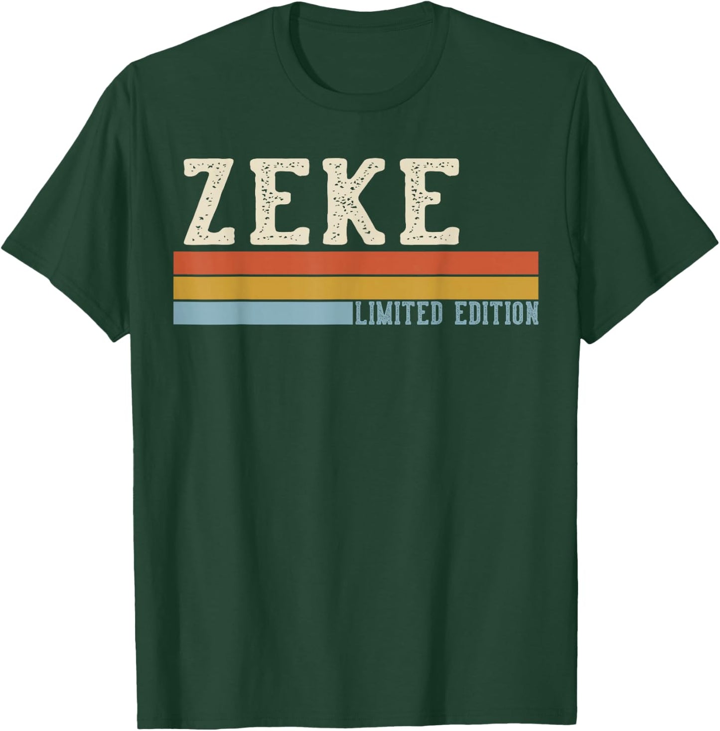 ZEKE Retro Vintage Men Kids Boys First Name T-Shirt - T-Shirt | Forest