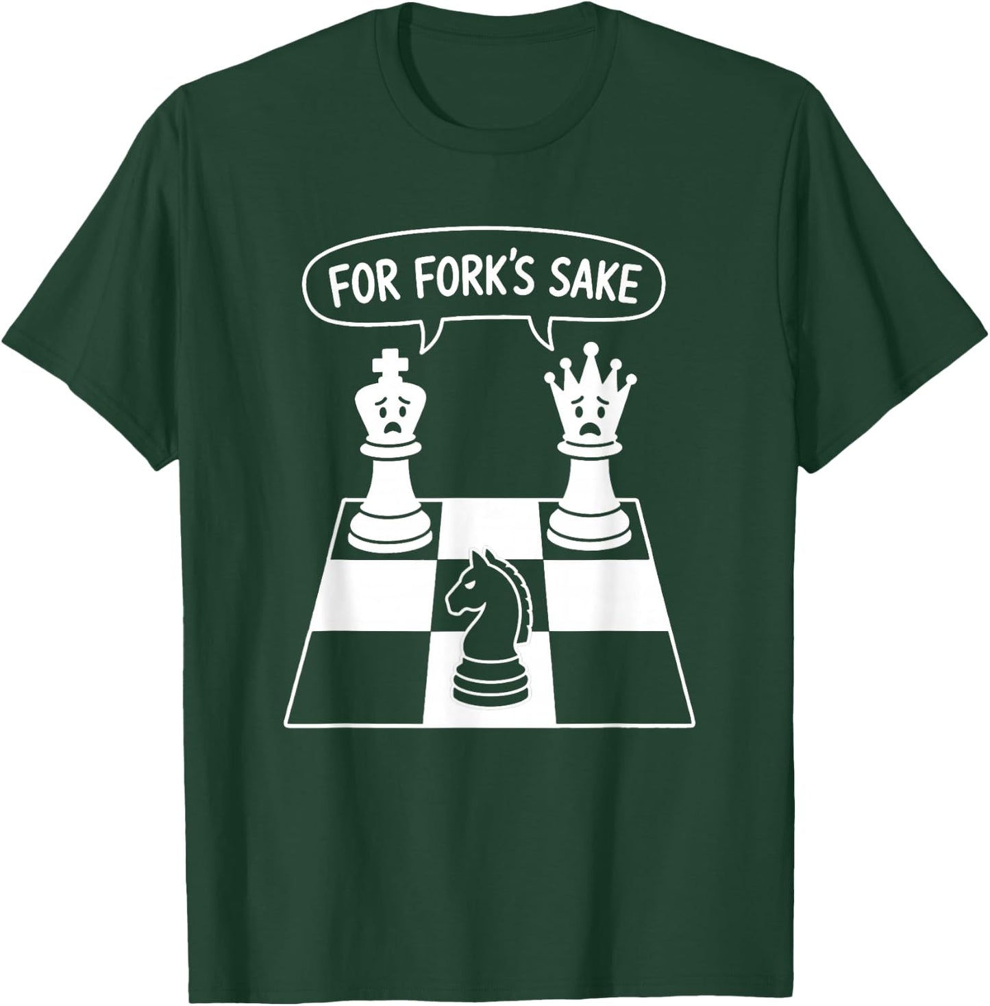 Chess Player Shirt Women Funny Chess Fork T-Shirt - T-Shirt | Forest