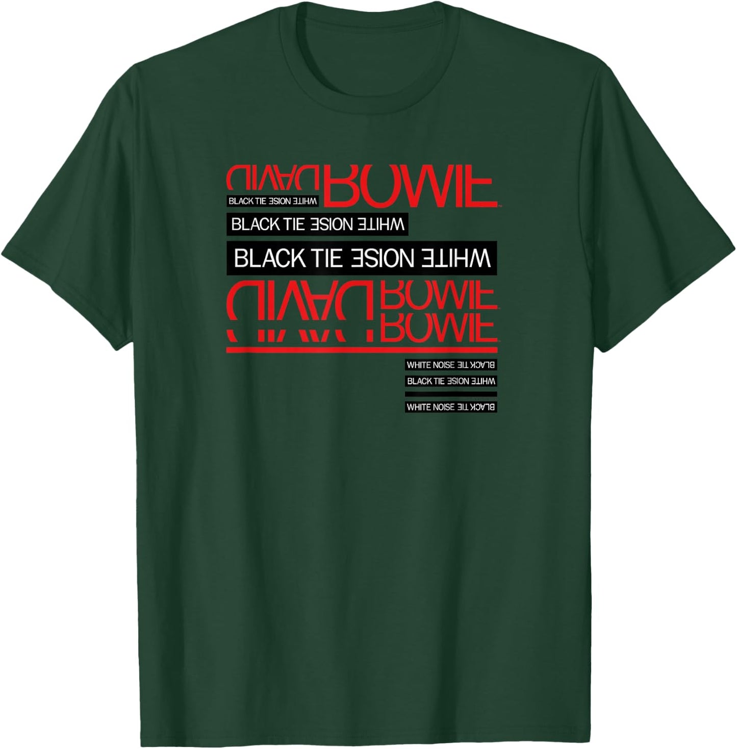 Offiziell David Bowie Music Rock Black Tie White Noise T-Shirt - T-Shirt | Forest