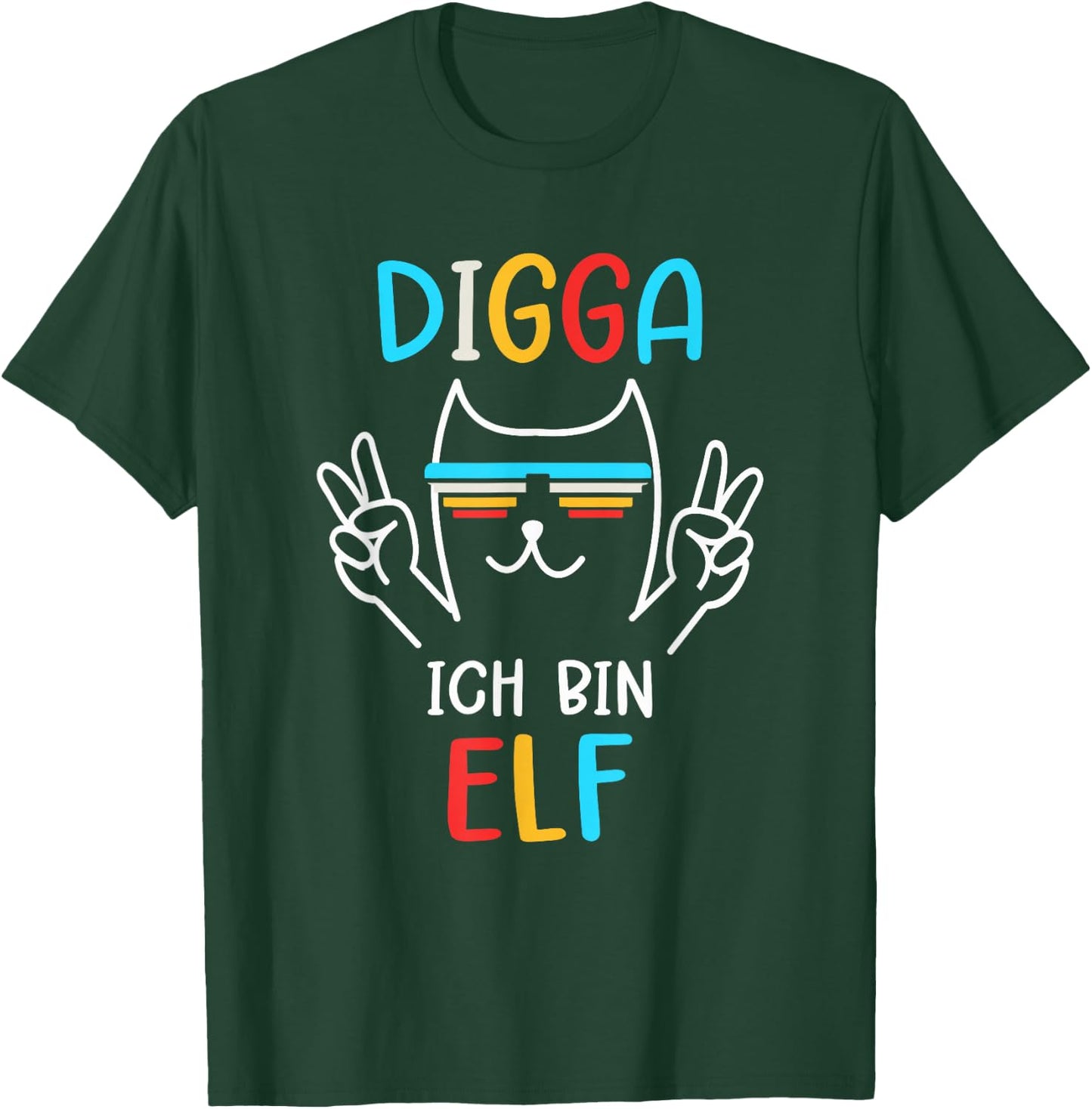 11 Jahre Geburtstag Junge Digga Ich Bin Elf T-Shirt - T-Shirt | Forest
