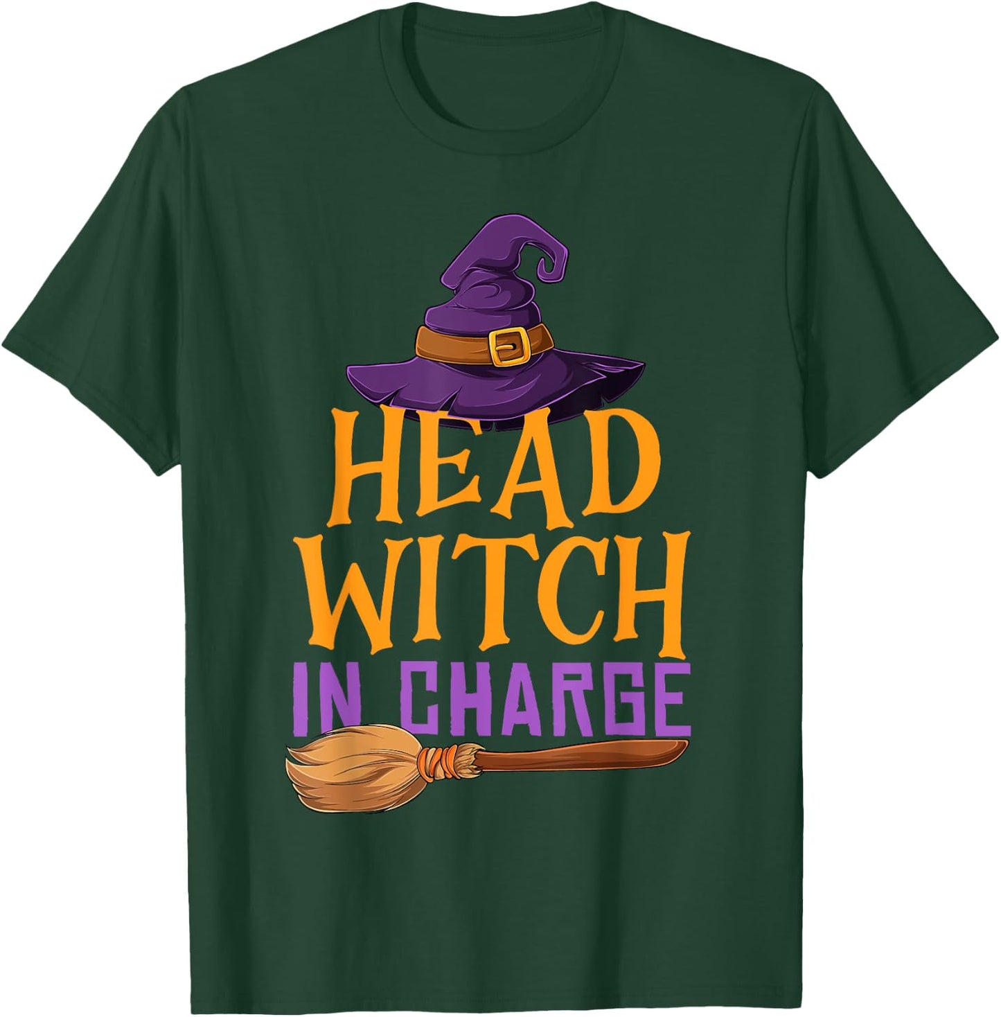 Head Witch In Charge Funny Halloween Costume for Witches T-Shirt - T-Shirt | Forest