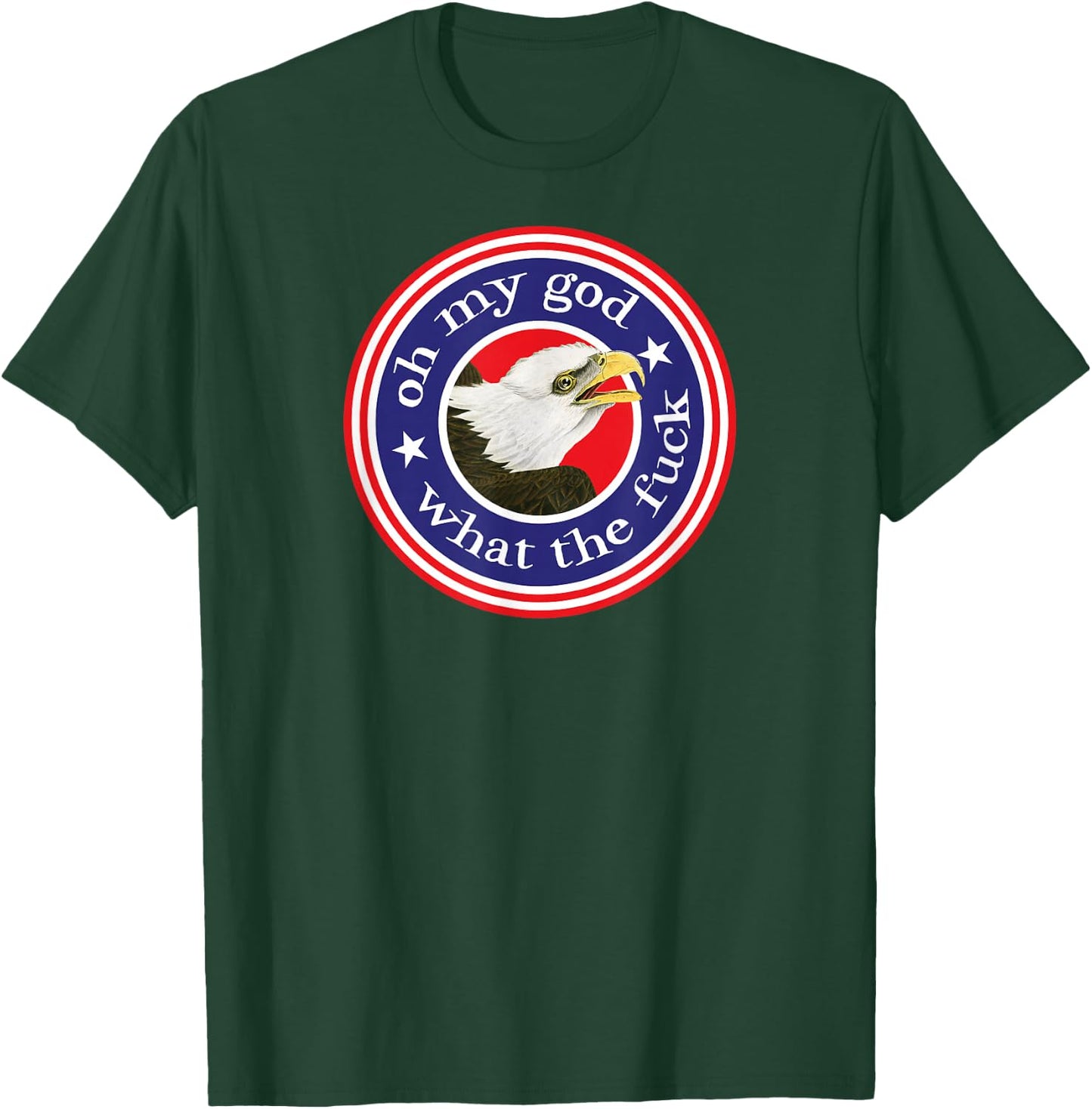 Threadless Effin' Birds Oh My God What The… Americana T-Shirt - T-Shirt | Forest