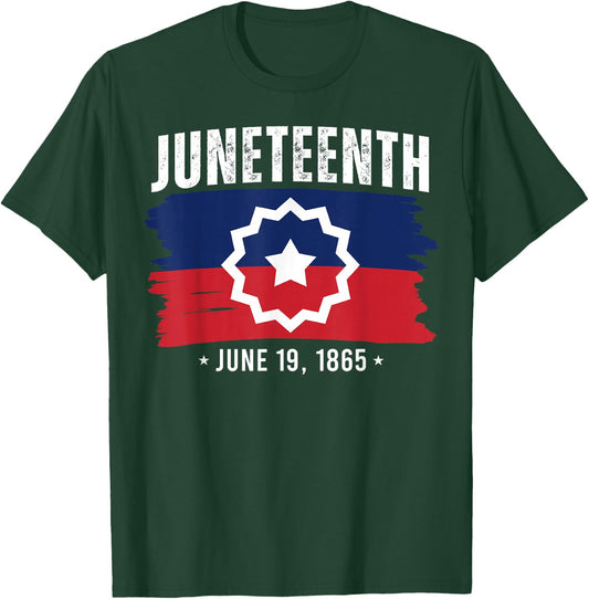 Red White Blue Juneteenth 1865 Meaning Black History Freedom T-Shirt - T-Shirt | Forest