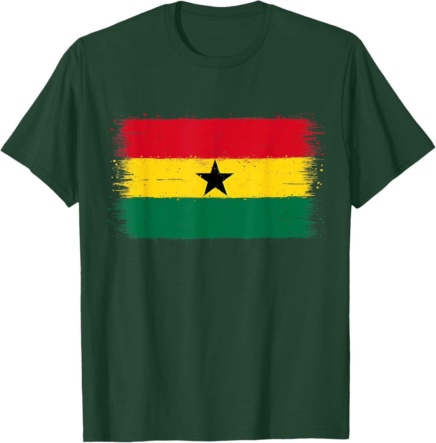 Proud Ghanaians or Half Ghanaian? A Cool Vintage Ghana Flag T-Shirt - T-Shirt | Forest