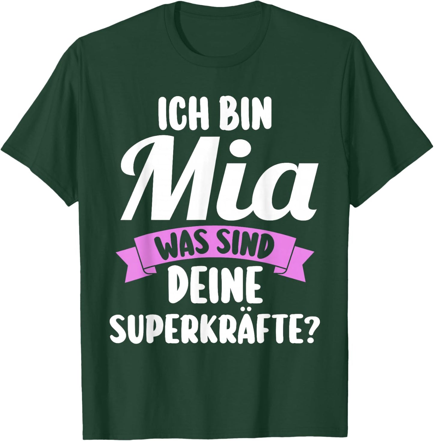 First Name Mia , black T-Shirt - T-Shirt | Forest