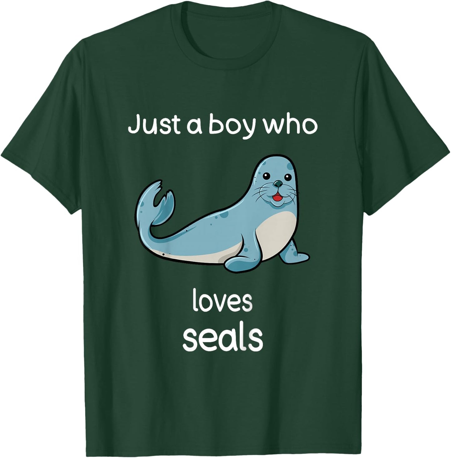 Kids Seal Shirt Boys I Love Seals Kids Seal Lover T-Shirt - T-Shirt | Forest