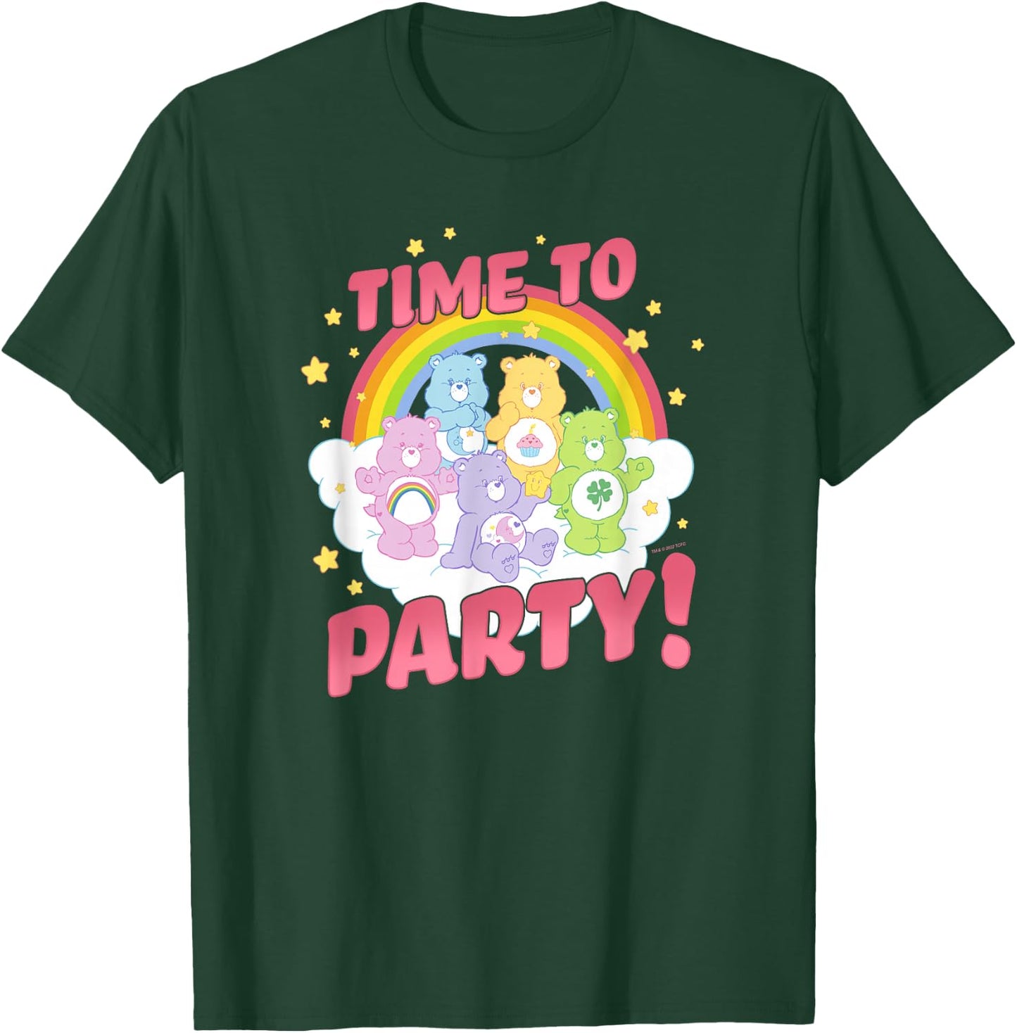 Care Bears Birthday Let's Party Vintage Rainbow Holiday Logo , gray T-Shirt - T-Shirt | Forest