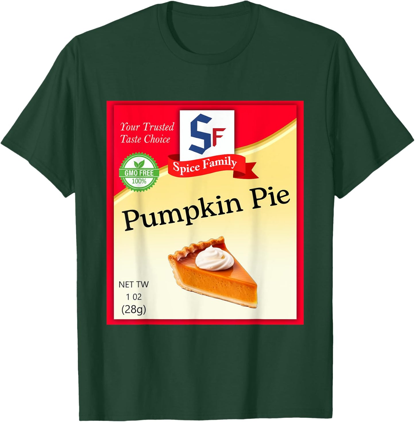 Pumpkin Pie Condiment Costume Holiday Spice Costumes T-Shirt - T-Shirt | Forest