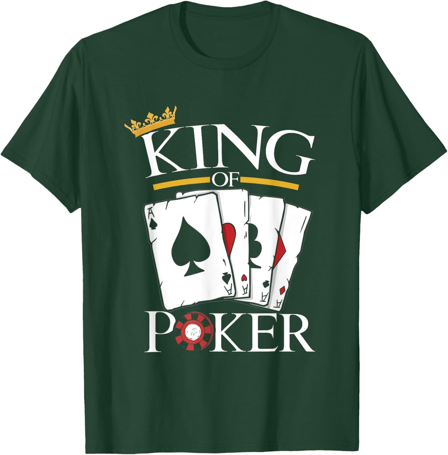 Men's King Of Poker | Card Games Gambling | Casino Gambler , black T-Shirt - T-Shirt | Forest