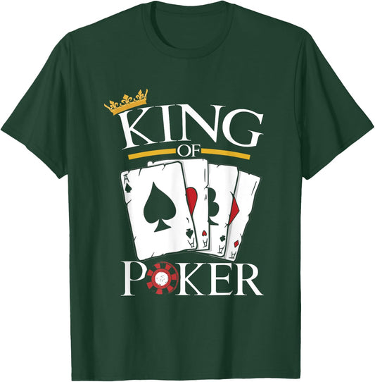 Men's King Of Poker | Card Games Gambling | Casino Gambler , black T-Shirt - T-Shirt | Forest