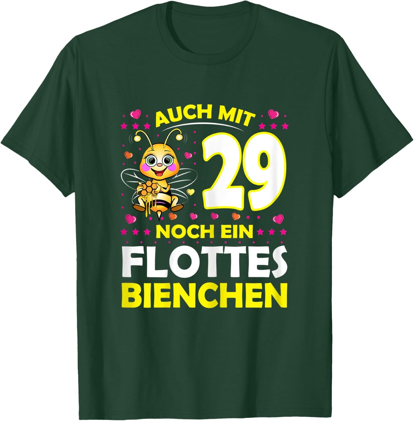 Damen 29 Jahre Flottes Bienchen 29. Geburtstag 29. Ehrentag T-Shirt - T-Shirt | Forest