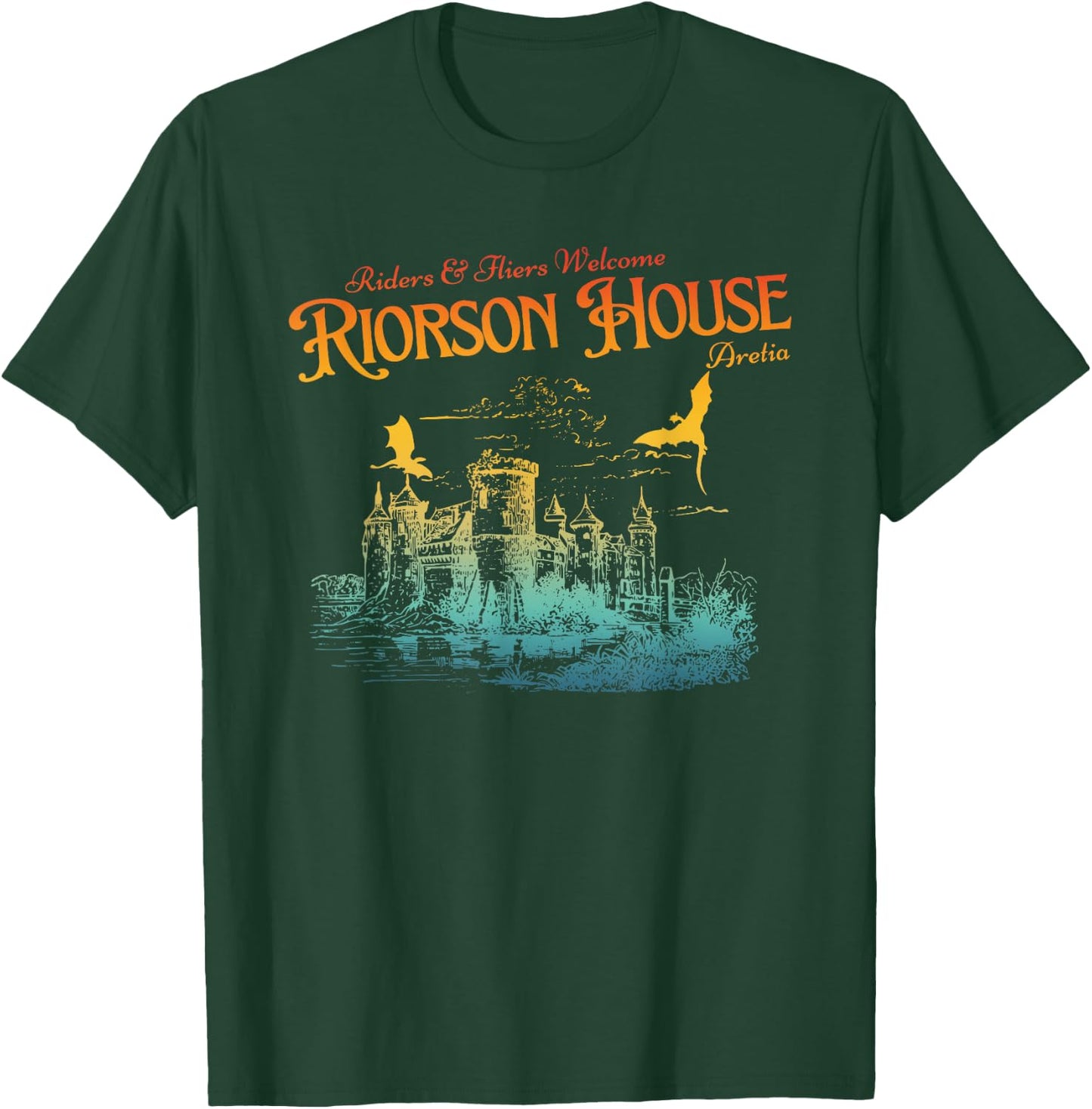 Riders & Fliers Welcome Riorson House Aretia Apparel , Small, Black T-Shirt - T-Shirt | Forest