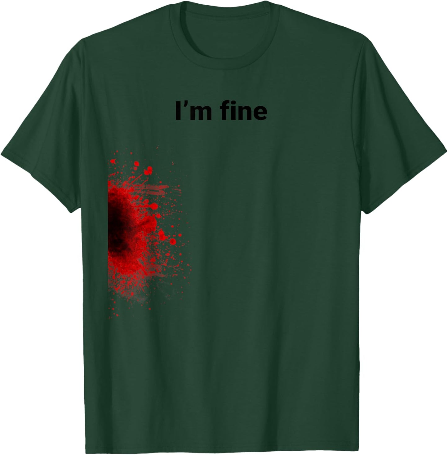 I'm Fine Movie Halloween Zombie Shark Bite Sarcasm Halloween T-Shirt - T-Shirt | Forest