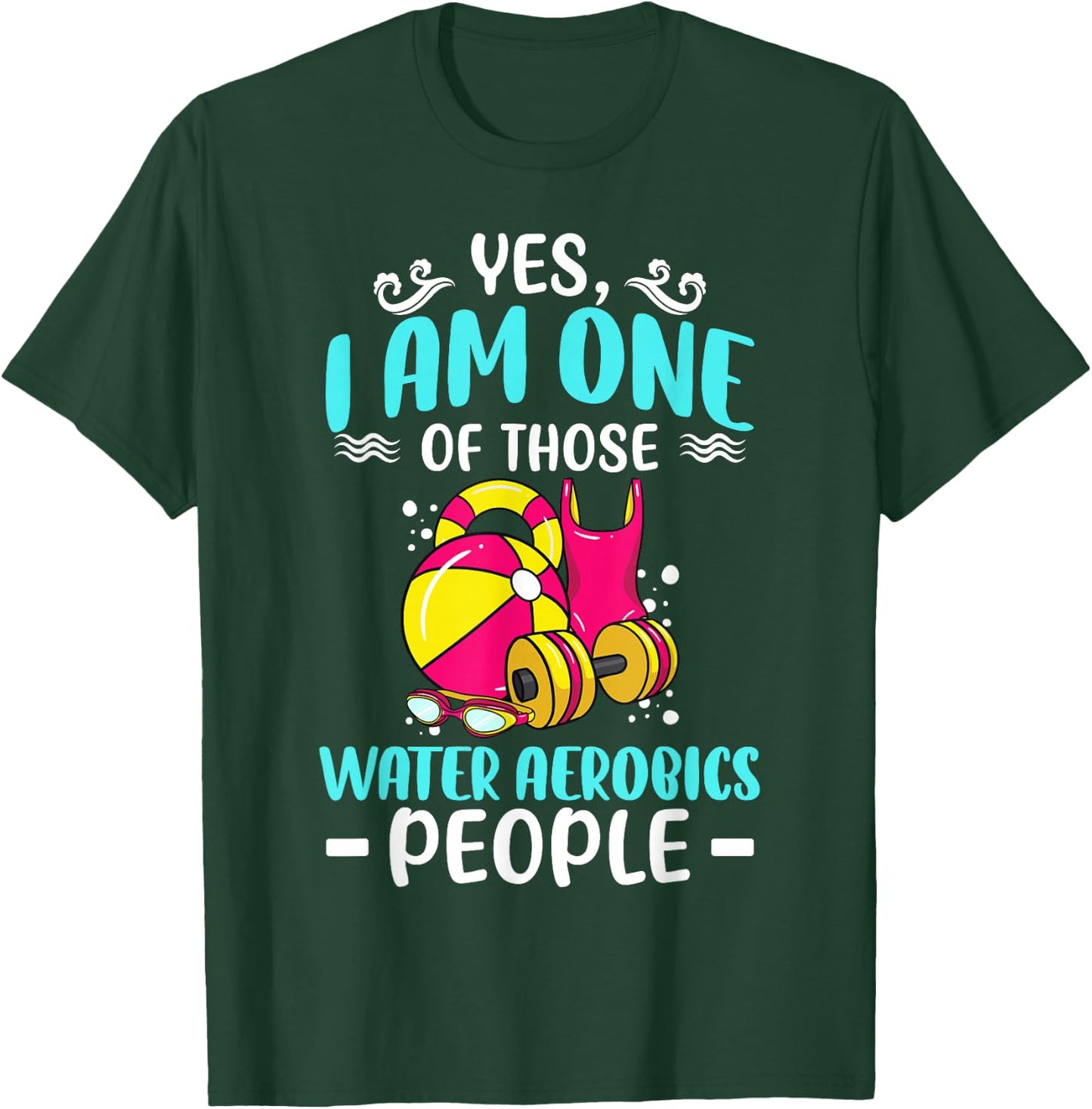 Water Aerobics Swimming Pool Workout Exercise T-Shirt - T-Shirt | Forest