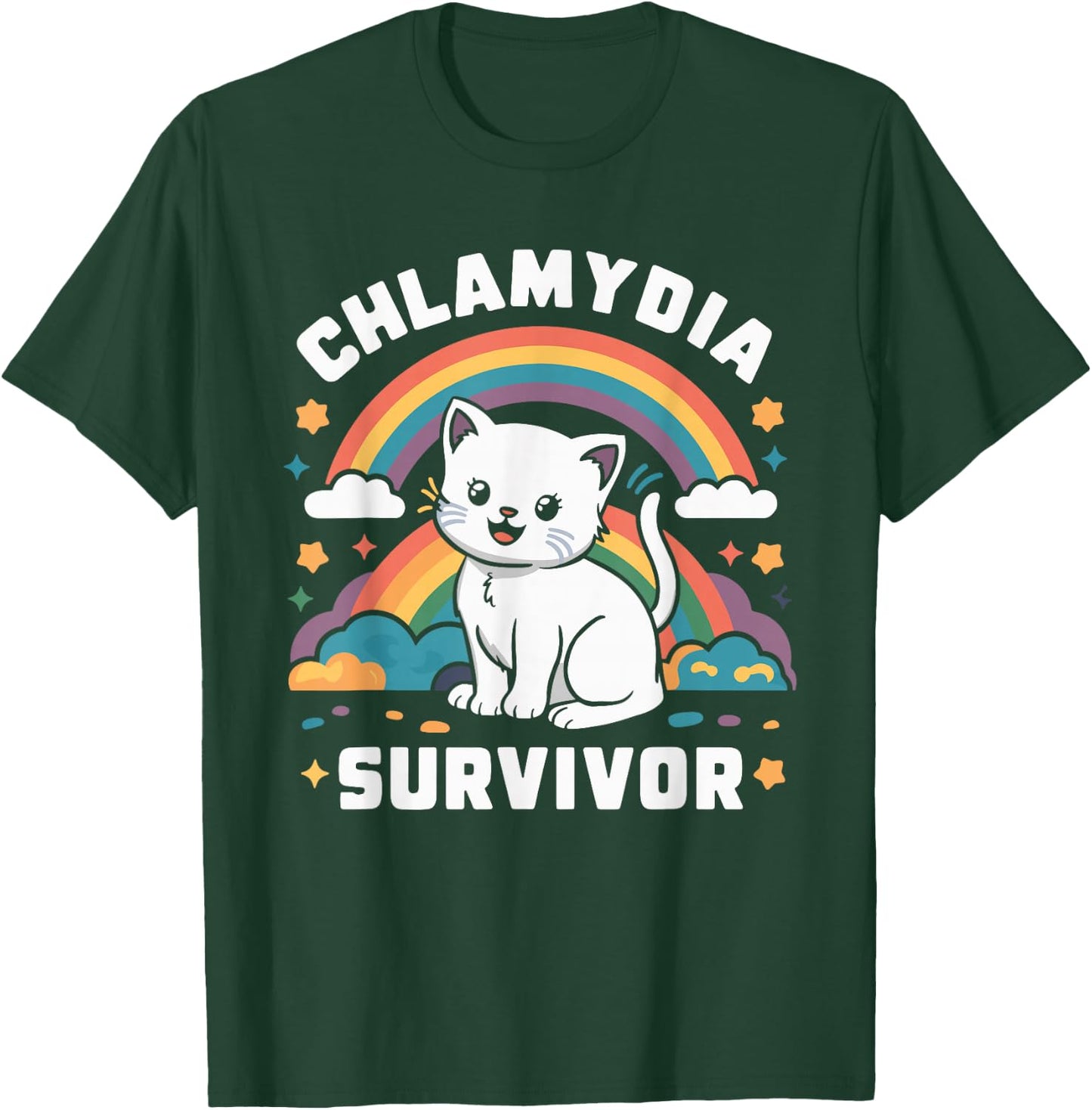 Chlamydia Survivor , Black, S T-Shirt - T-Shirt | Forest