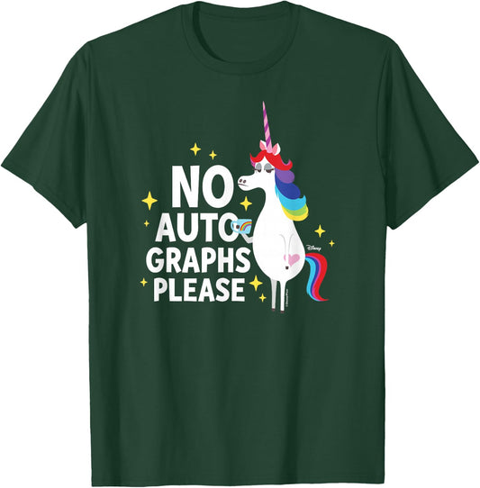 Inside Out - Rainbow Unicorn No Autographs Please T-Shirt - T-Shirt | Forest