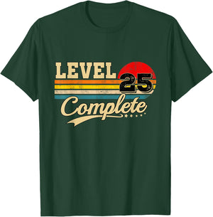 Level 25: Complete the Player 25th Birthday T-Shirt - T-Shirt | Forest