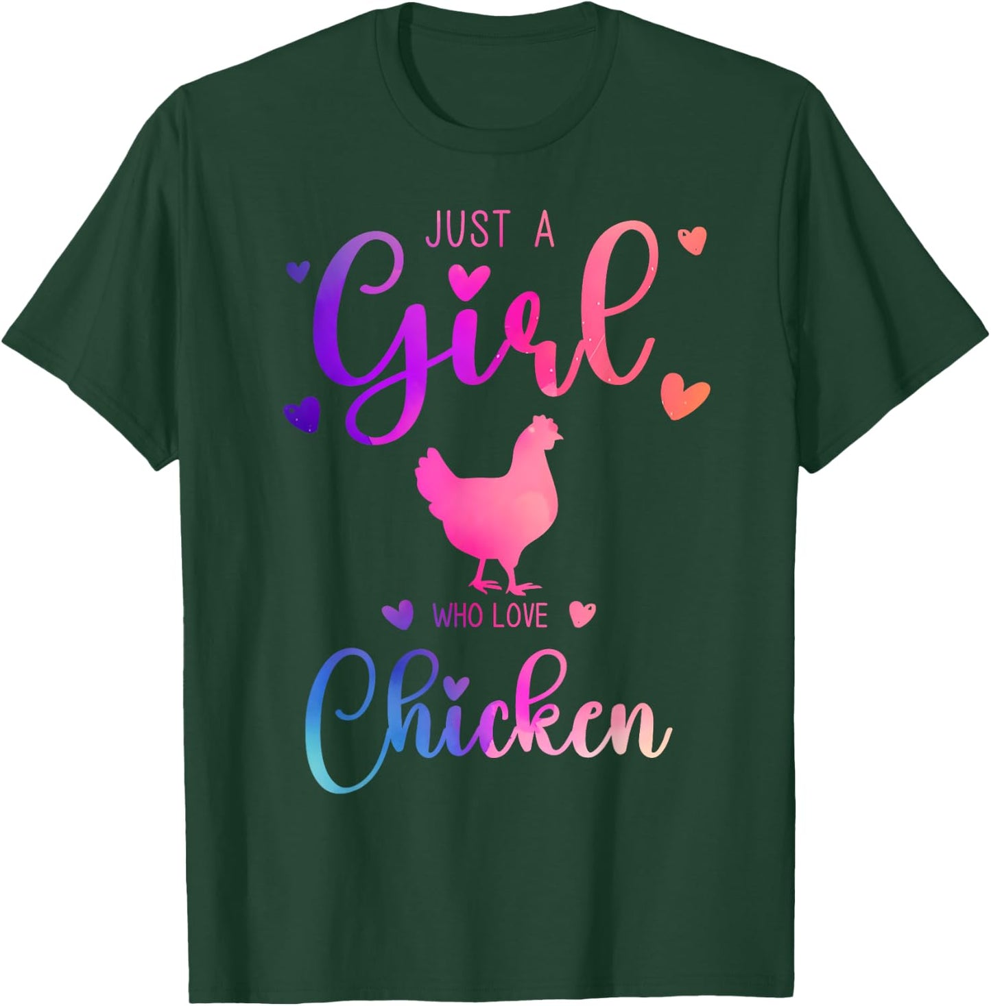 Just a Girl Who Loves Chicken Dress and Kids T-Shirt - T-Shirt | Forest