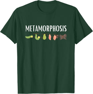 Funny Caterpillar Lifecycle Metamorphosis Monarch Butterfly T-Shirt - T-Shirt | Forest