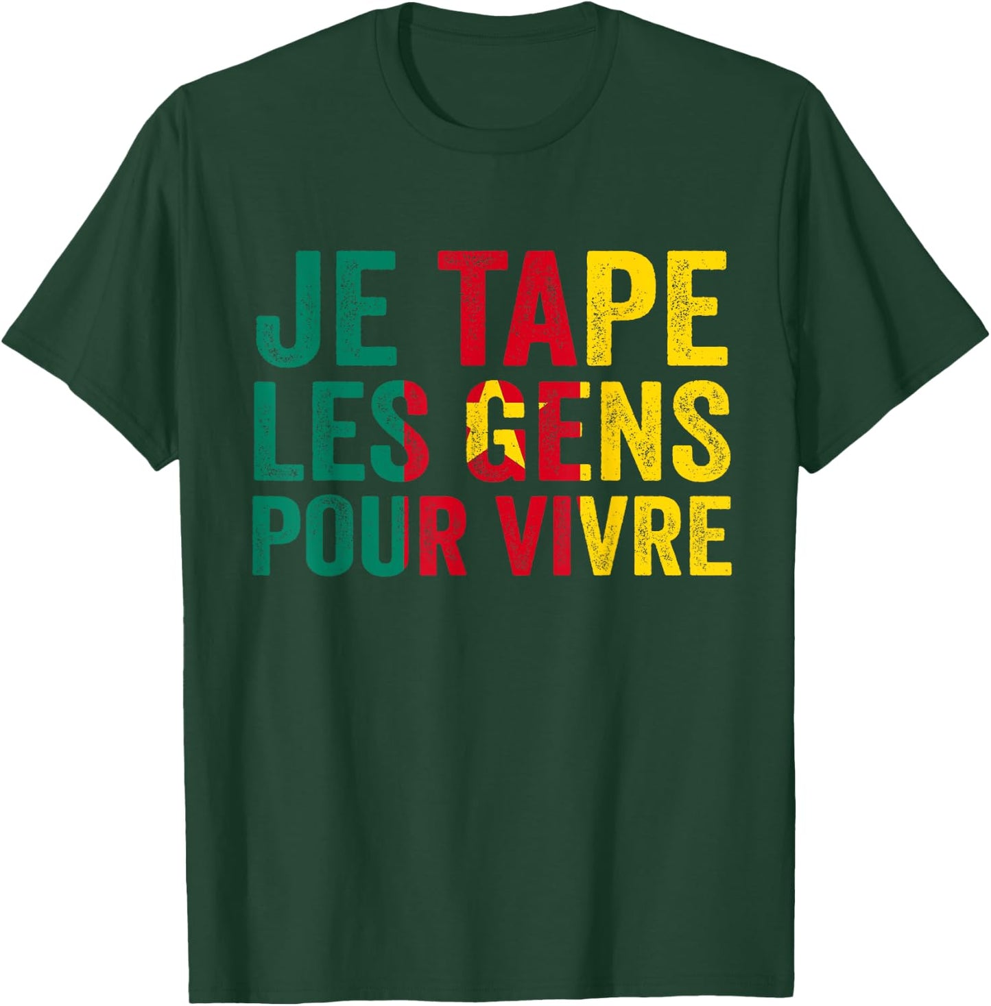 Drapeau Cameroun pour Camerounais MMA JJB Boxing Thai and Foot , Black, S T-Shirt - T-Shirt | Forest