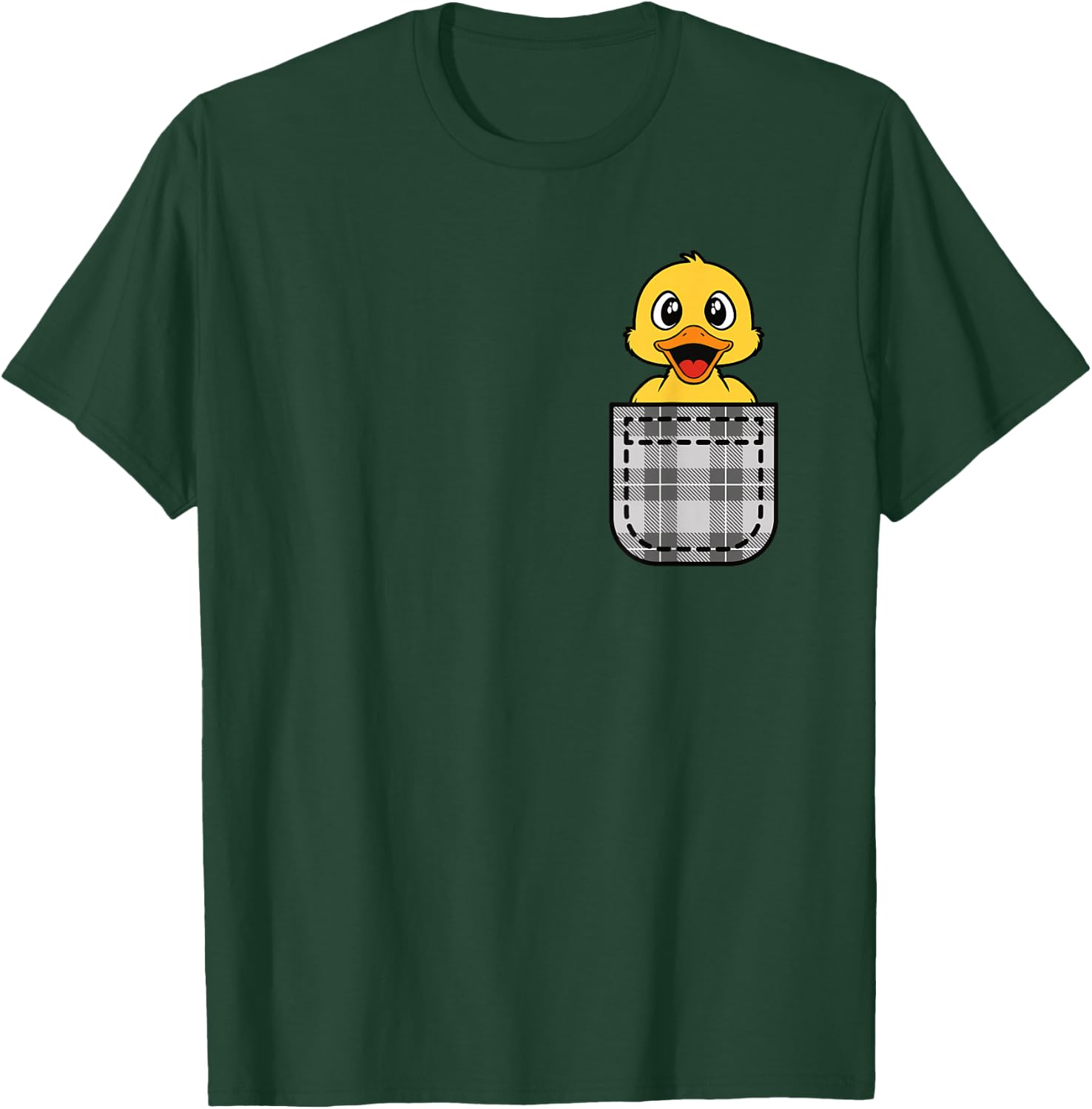 Funny Duck Pocket Duck Lover Men Women Kids T-Shirt - T-Shirt | Forest