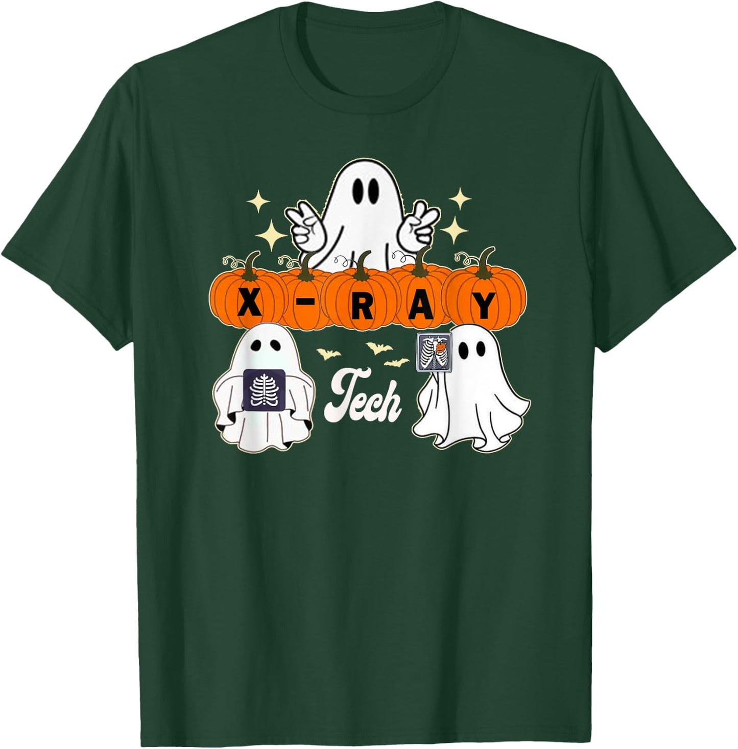 funny X-Ray tech boo crew Halloween ,radiology ghost T-Shirt - T-Shirt | Forest