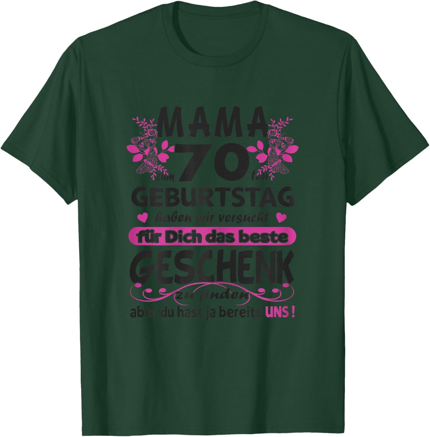 Women's 70 Years Old - Mama 70th Birthday Sayings Funny Women , White, s T-Shirt - T-Shirt | Forest
