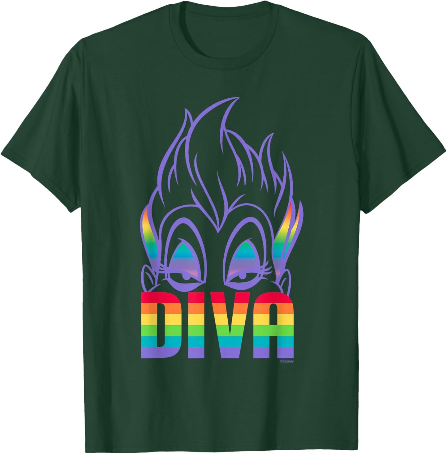 Disney Villains Ursula Diva Pride , black T-Shirt - T-Shirt | Forest