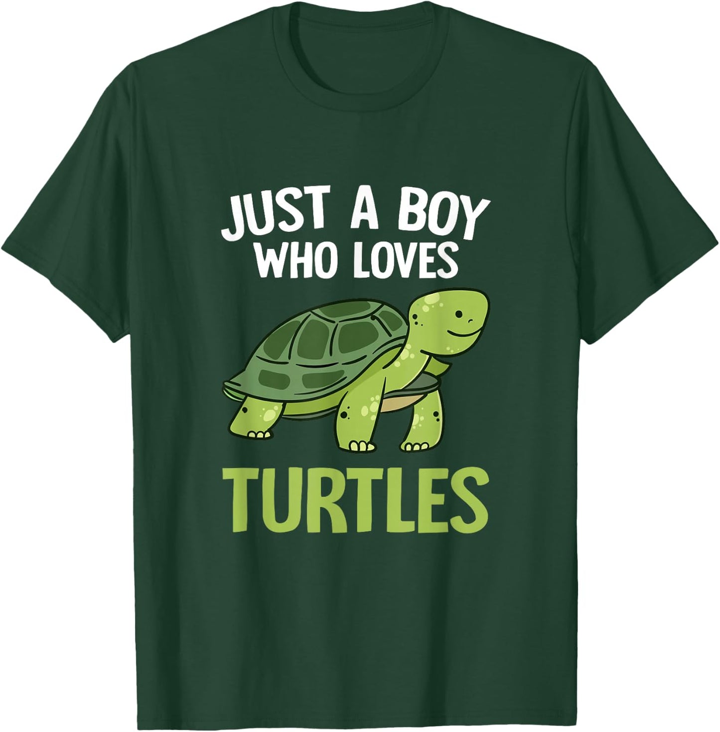 Just A Boy Who Loves Turtles Boys Toddler Tortoise Lover T-Shirt - T-Shirt | Forest