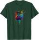 Music Headset Headphones Audiophile Paint Drip T-Shirt - T-Shirt | Forest