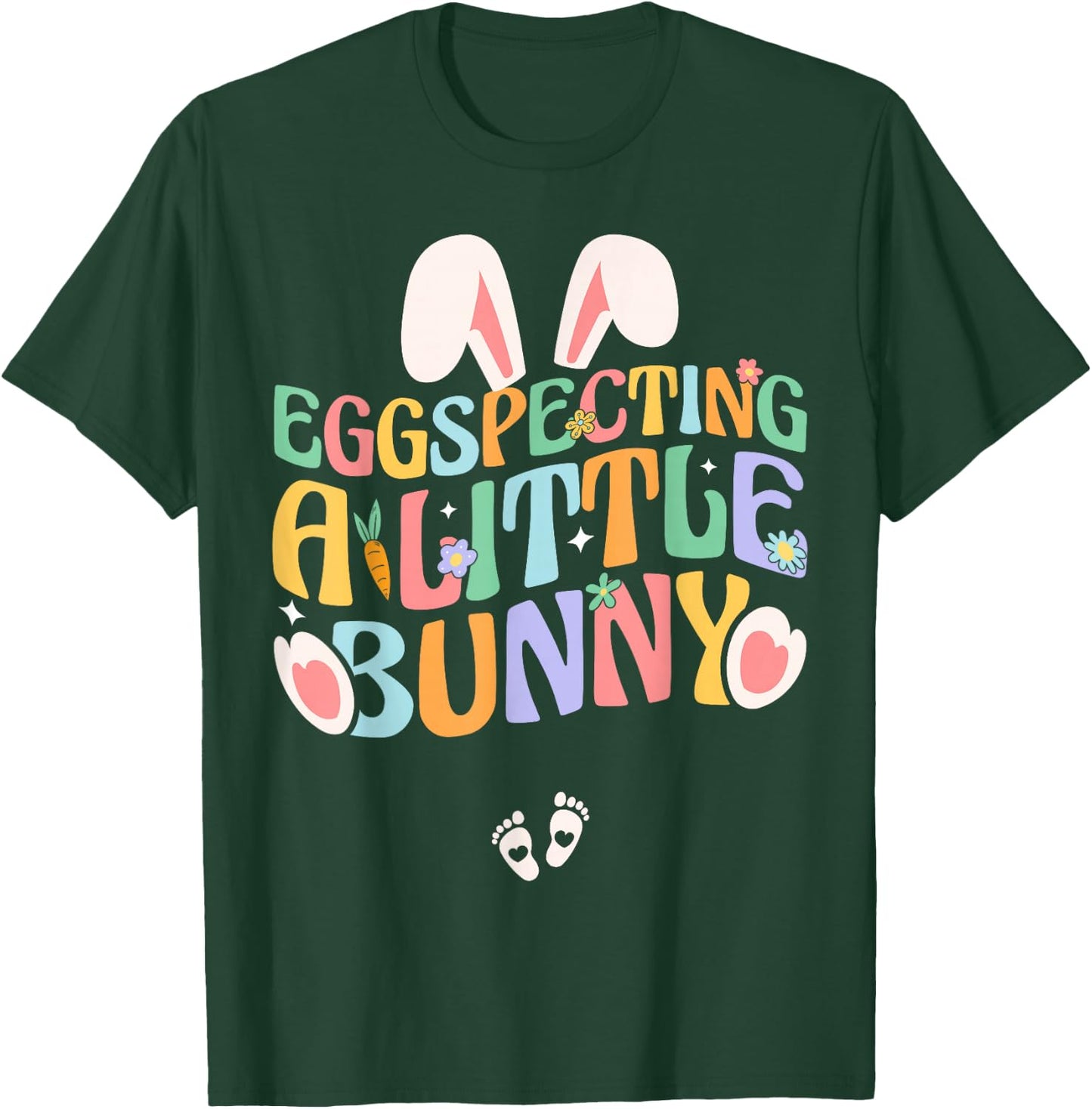 Easter Pregnancy Announcement Eggspecting A Little Bunny T-Shirt - T-Shirt | Forest