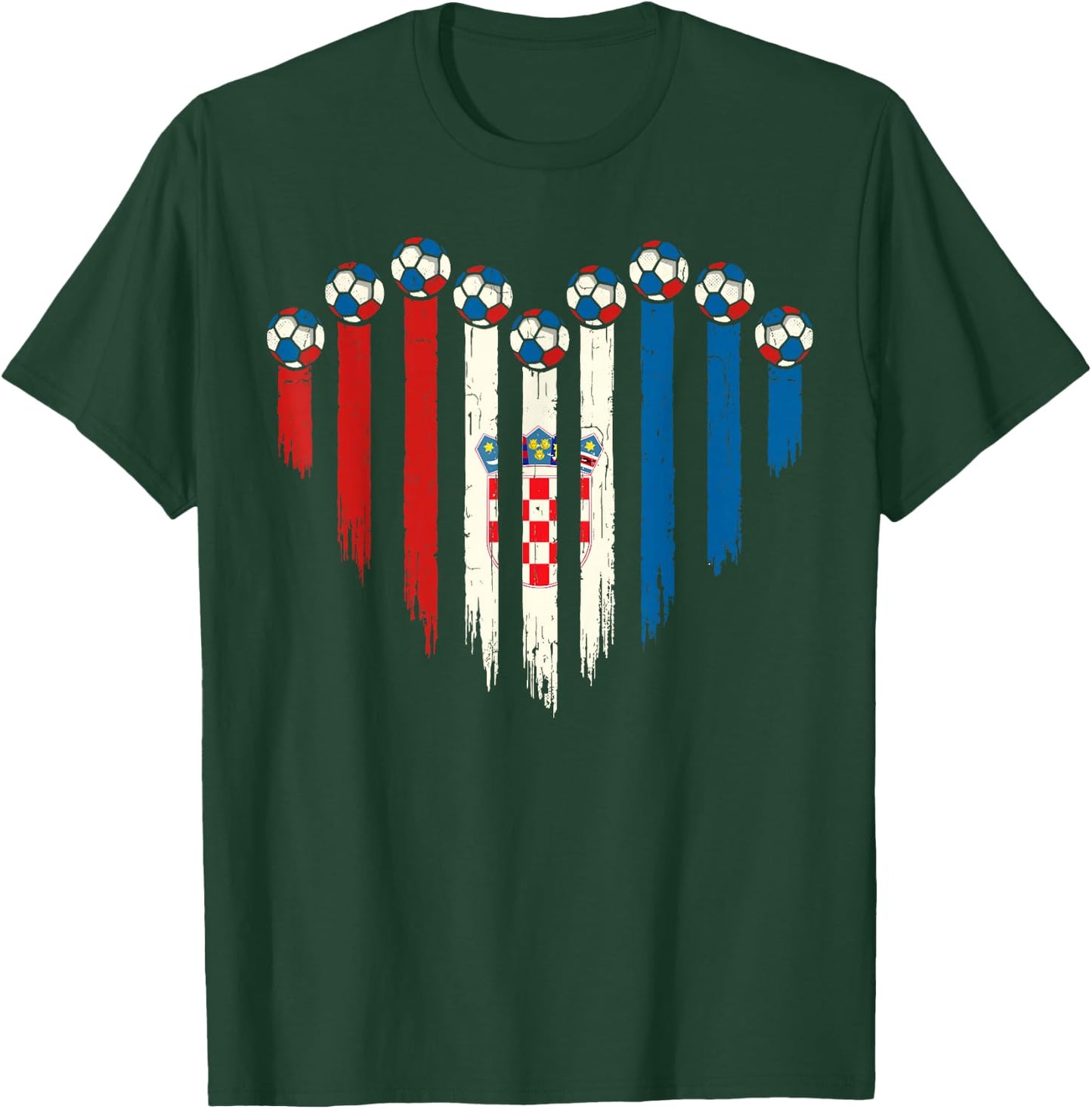 Croatian Flag Novelty Croatia T-Shirt - T-Shirt | Forest