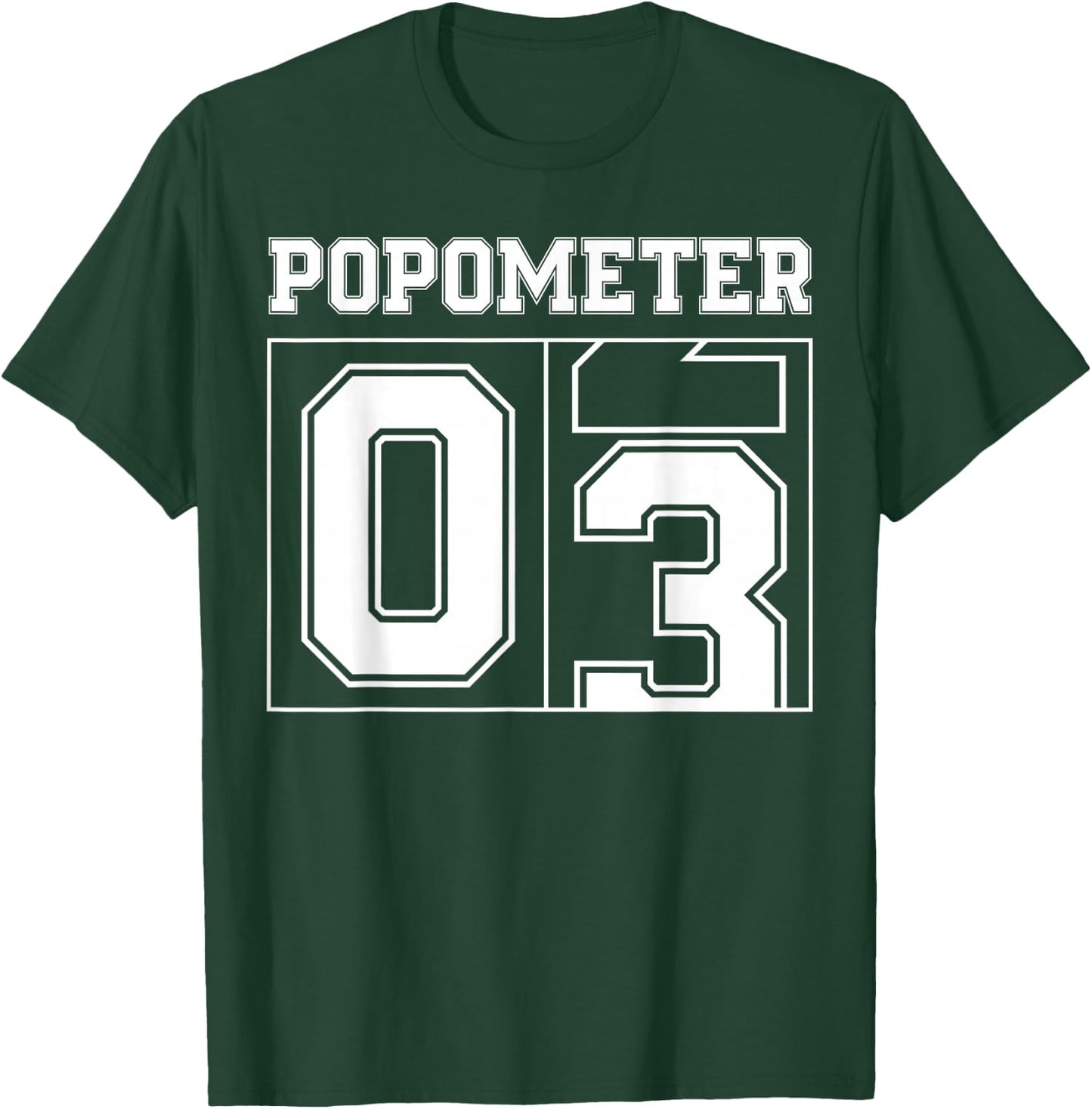 Popometer 3 Grandpa of 3 Kids Third Time Grandfather T-Shirt - T-Shirt | Forest