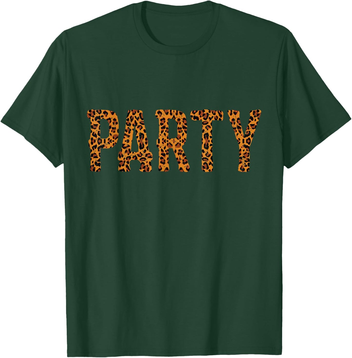 Party Leo Clothing Leopard Cheetah Fur Pattern Print Gift , black T-Shirt - T-Shirt | Forest