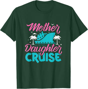Mother Daughter Cruise Travel Family Vacation Traveler , Black T-Shirt - T-Shirt | Forest