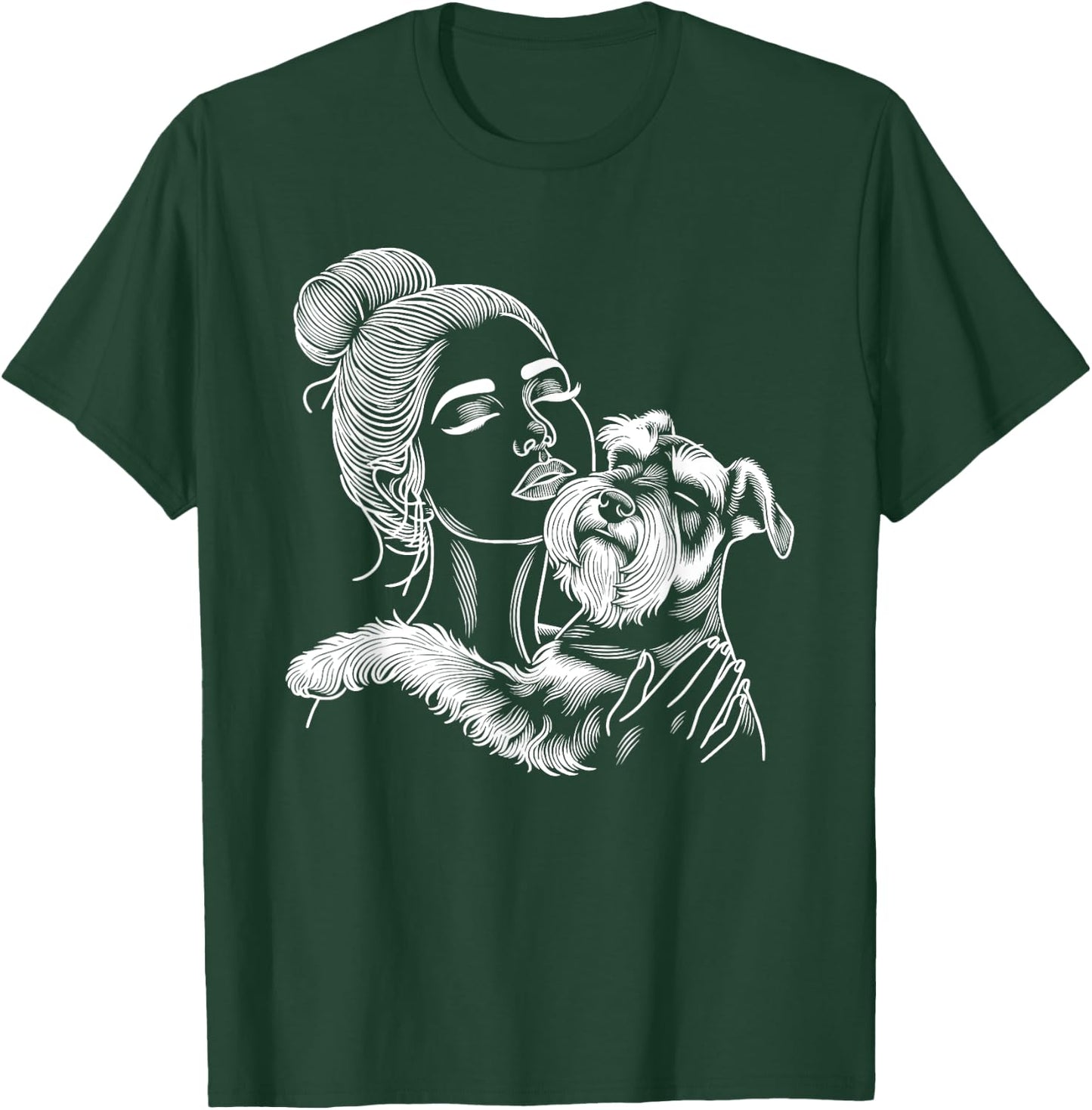 Miniature Schnauzer Mom Dog Art Mother's Day T-Shirt - T-Shirt | Forest