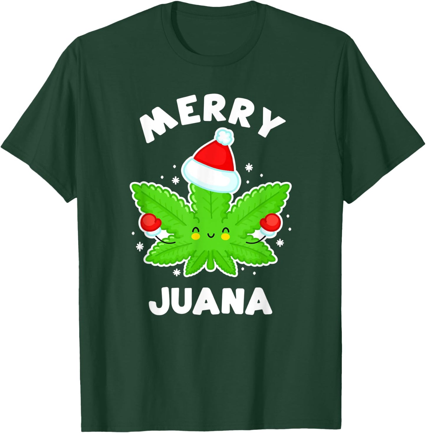 Merry Juana - Funny Christmas Weed T-Shirt - T-Shirt | Forest