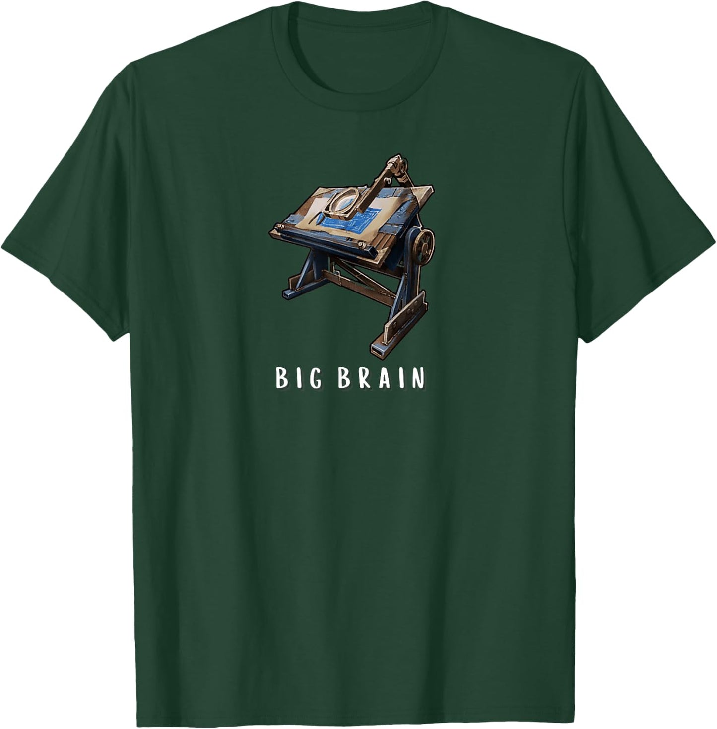 Cool Gaming Survival Rust Research Big Brain Stream T-Shirt - T-Shirt | Forest
