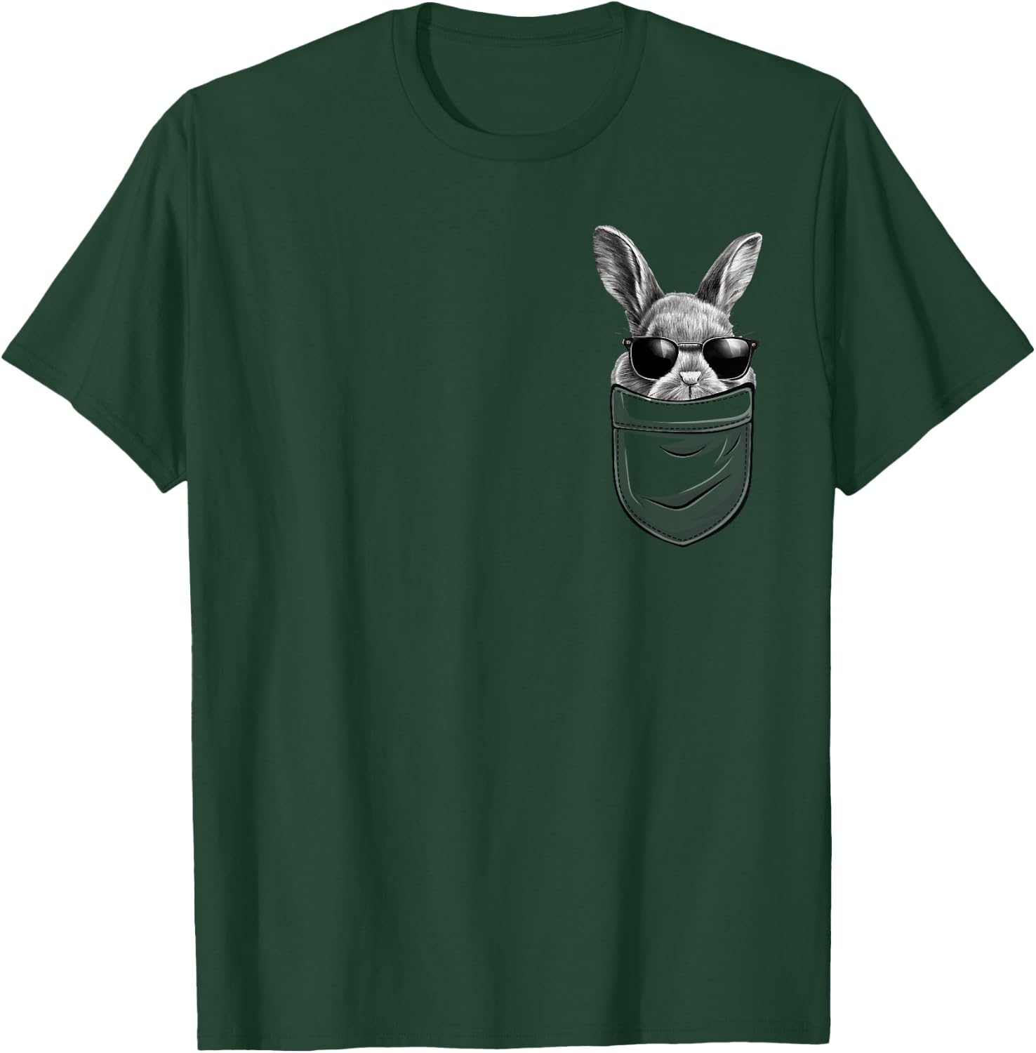 Happy Easter Bunny Pocket Shirt for Boys - Kids T-Shirt - T-Shirt | Forest