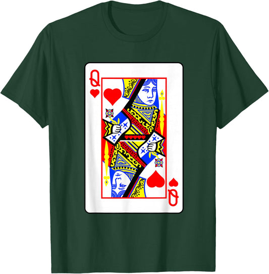 Heart Women's Poker Card Games Playing Cards Black Jack T-Shirt - T-Shirt | Forest