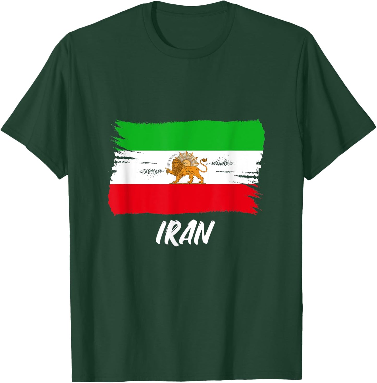 Vintage Old Iranian Lion Flag , black T-Shirt - T-Shirt | Forest