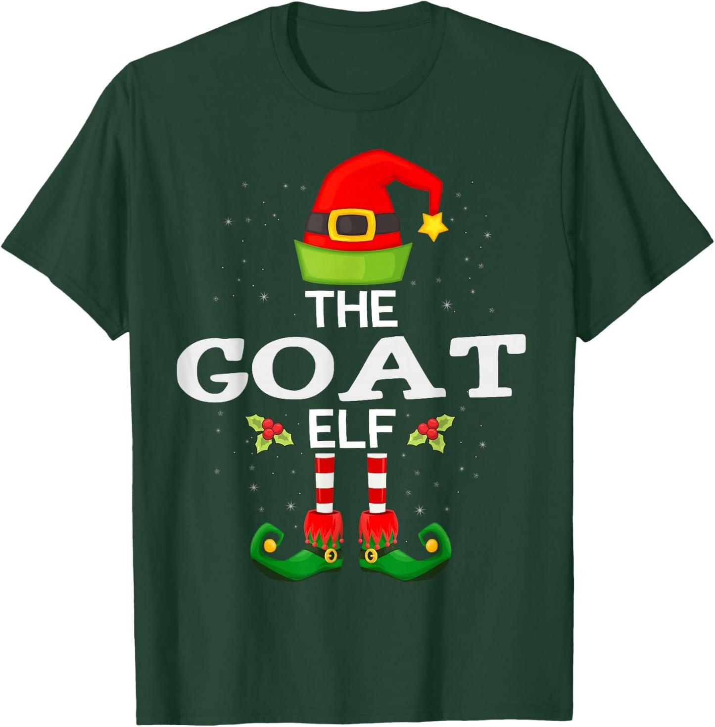 The Goat Elf Christmas Family Matching Pajama T-Shirt - T-Shirt | Forest
